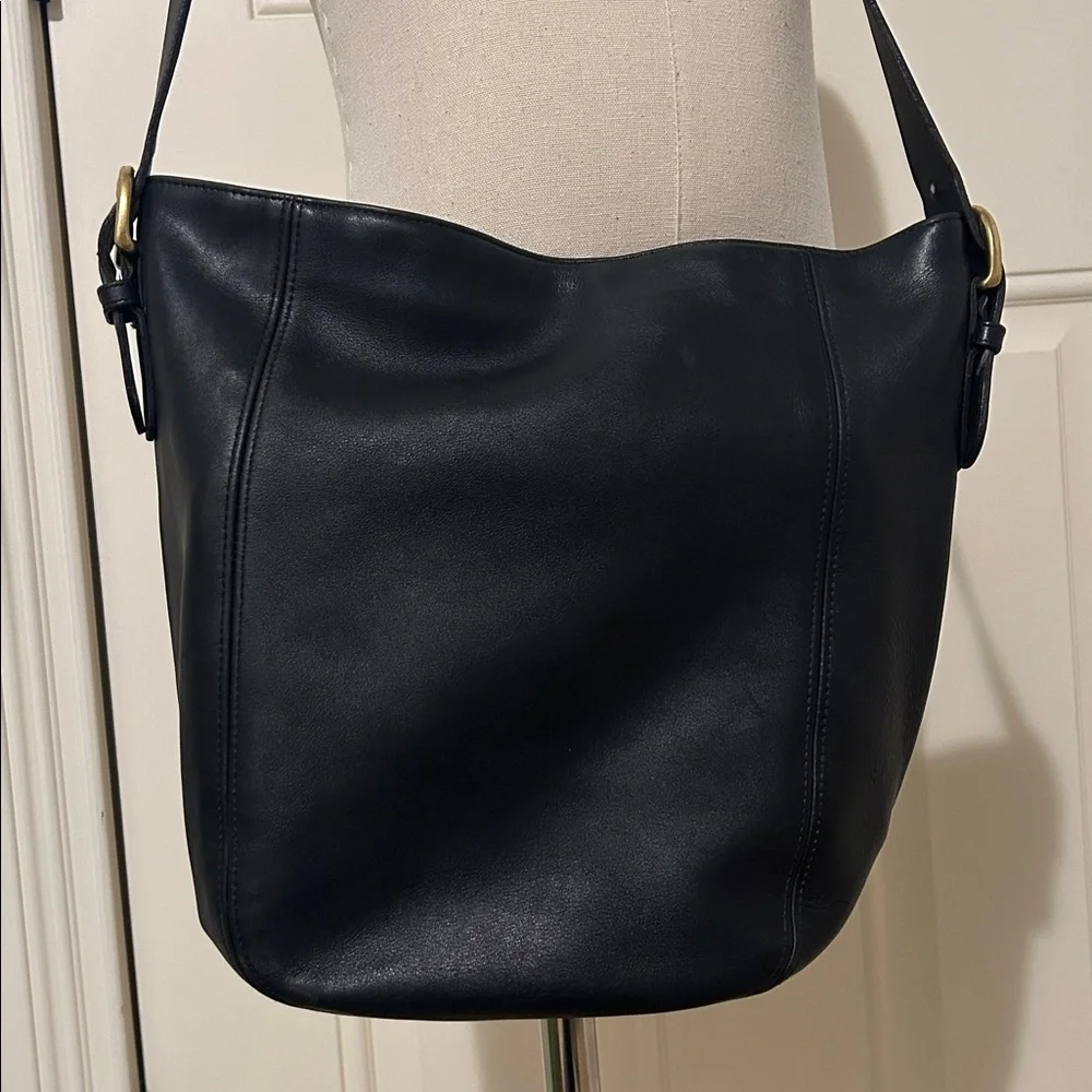 Coach Monterey Hobo Black Leather Vintage Bucket Bag- Excellent! - Picture 2 of 12
